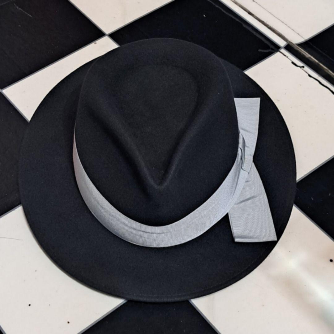 大きなサイズ！　Borsalino ラビットファー　中折れ　フェルトハット　59