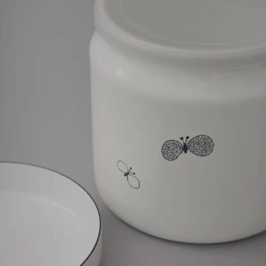 ミナペルホネン　野田琺瑯　3個セット　缶　ちょうちょ　SML 新品　ツツ