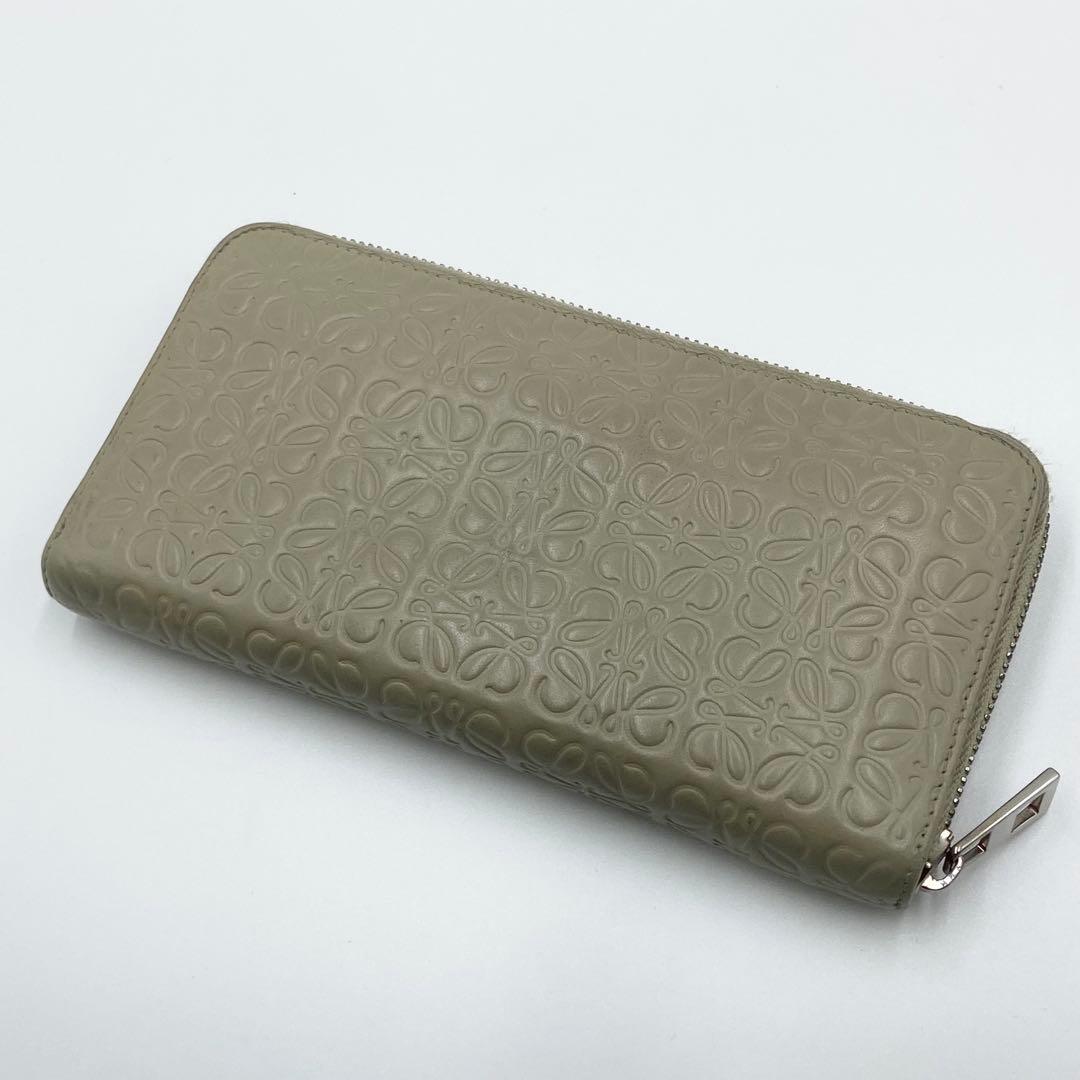 LOEWE ロエベ　リピート　アナグラム　長財布　ラウンドジップ　ライトグリーン