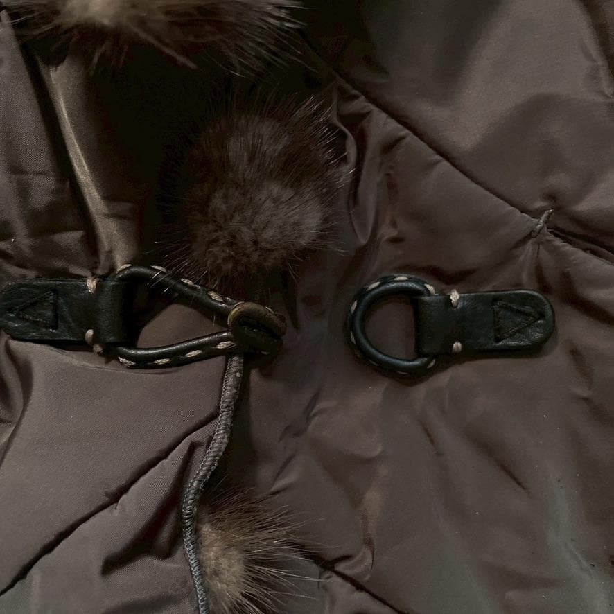 【66】エルマンノシェルヴィーノ　ミンクファー付き中綿ジャケット 42