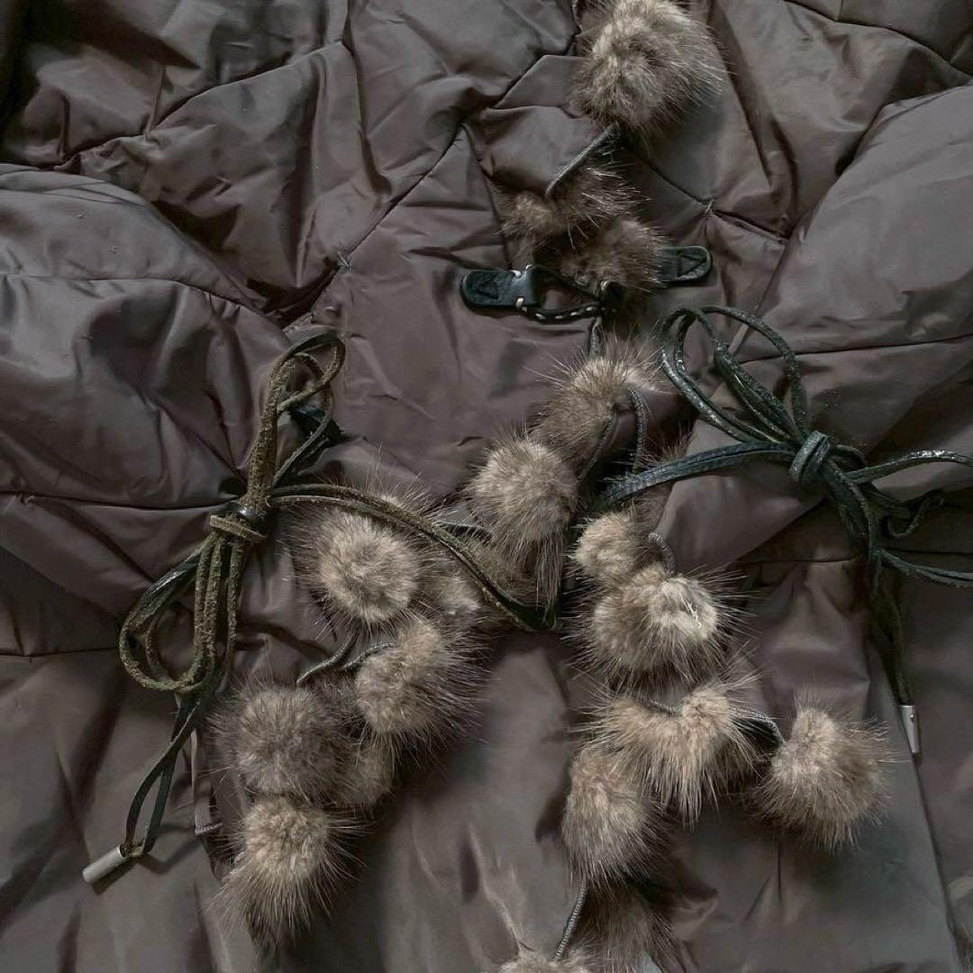 【66】エルマンノシェルヴィーノ　ミンクファー付き中綿ジャケット 42