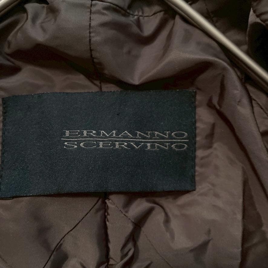 【66】エルマンノシェルヴィーノ　ミンクファー付き中綿ジャケット 42