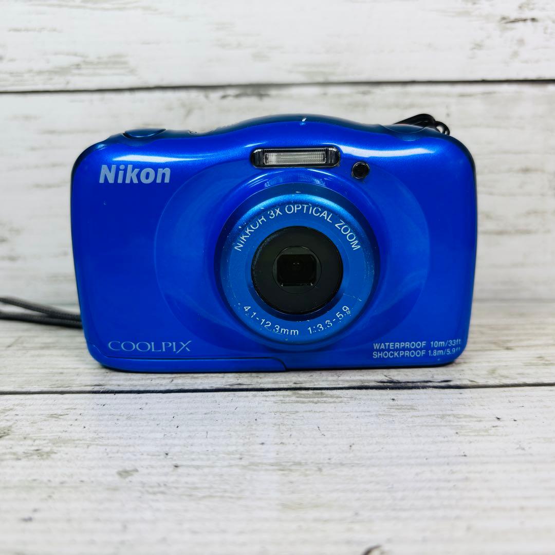 【動作良好】Nikon デジタルカメラCOOLPIX W100 ブルー