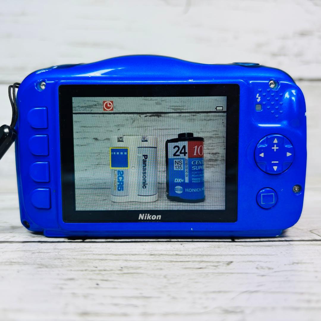 【動作良好】Nikon デジタルカメラCOOLPIX W100 ブルー