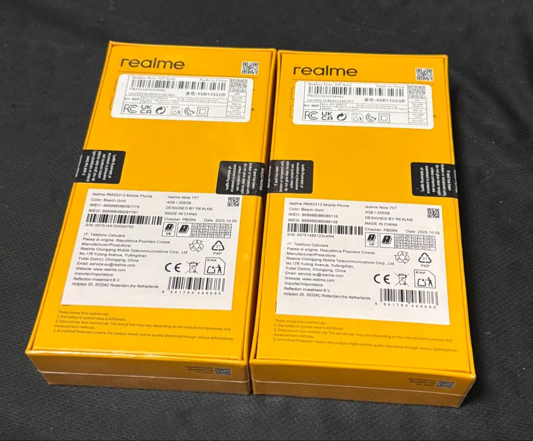 realme Note 70T 4GB＋256GB 2台