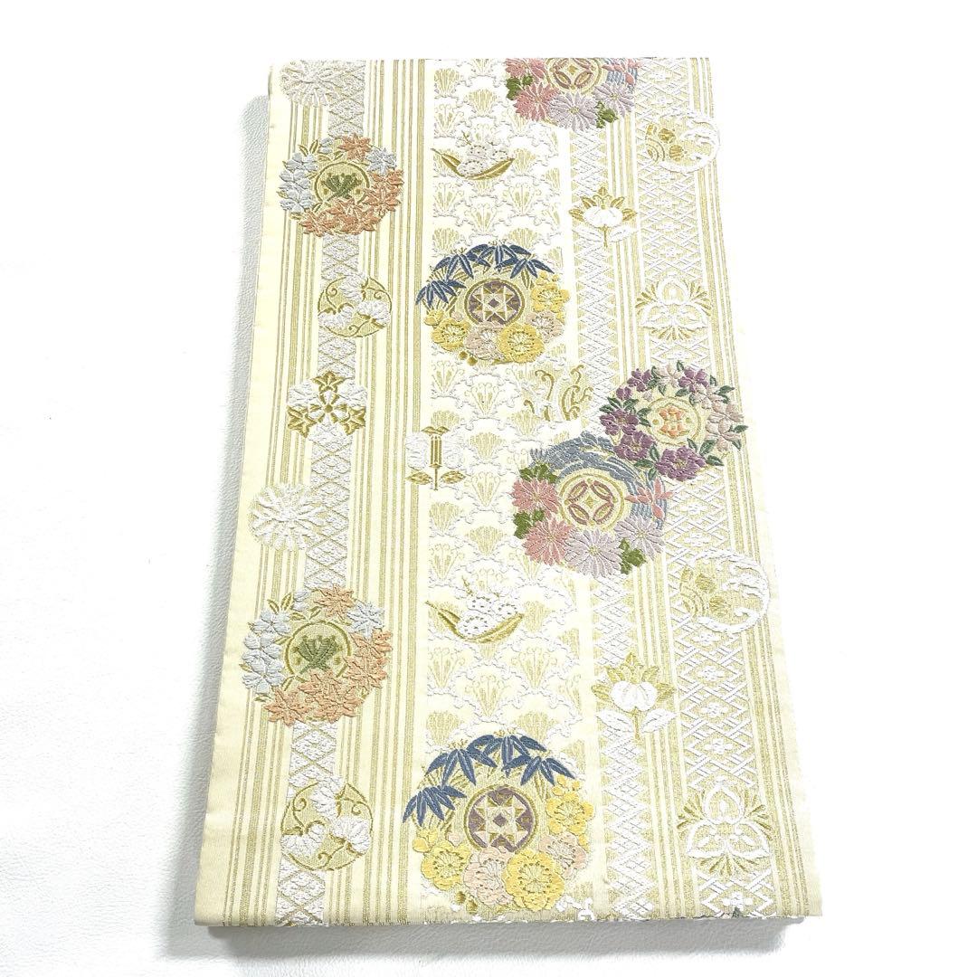 専用帯4982 ●丸勇謹製 雪月花 高級 正絹 六通 袋帯