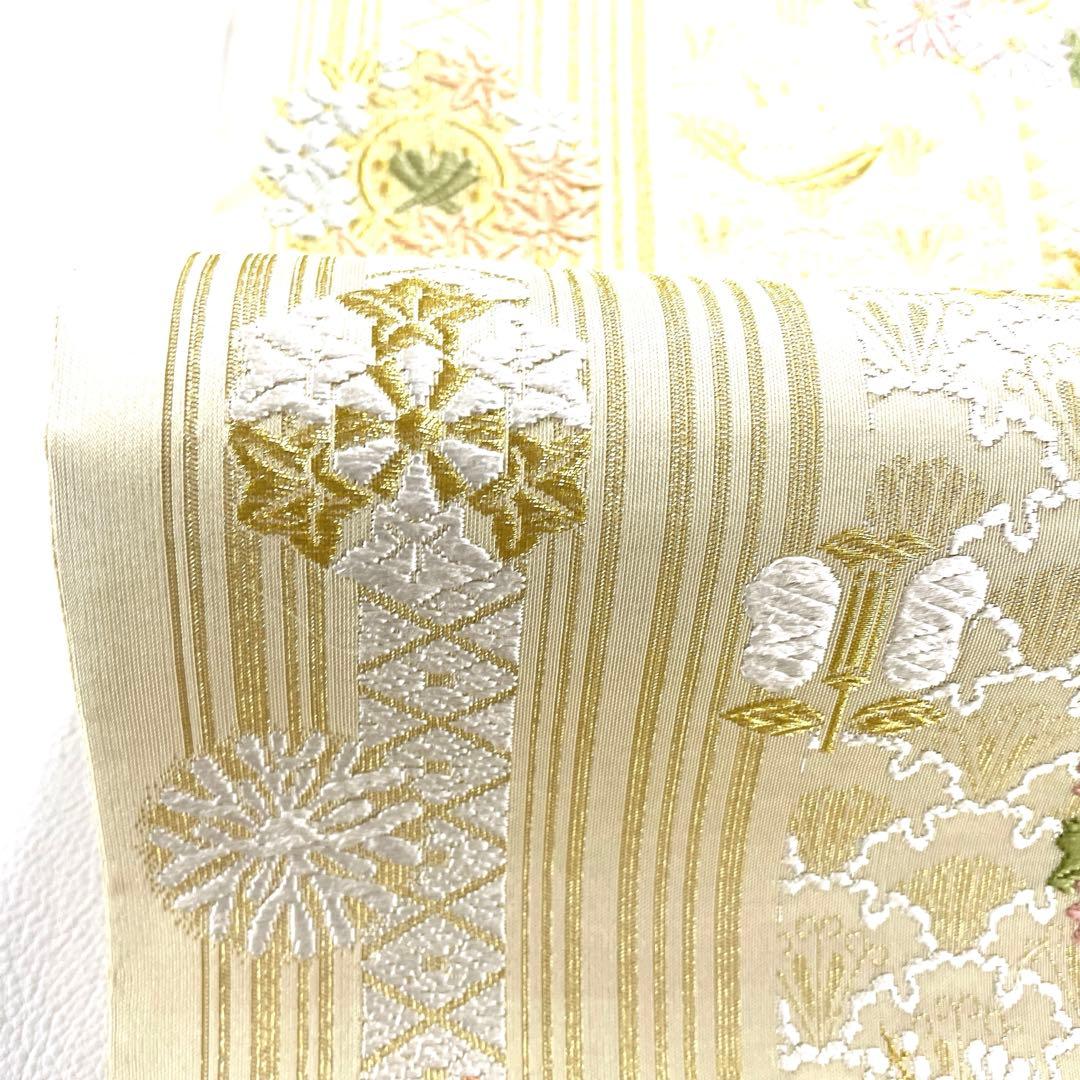 専用帯4982 ●丸勇謹製 雪月花 高級 正絹 六通 袋帯