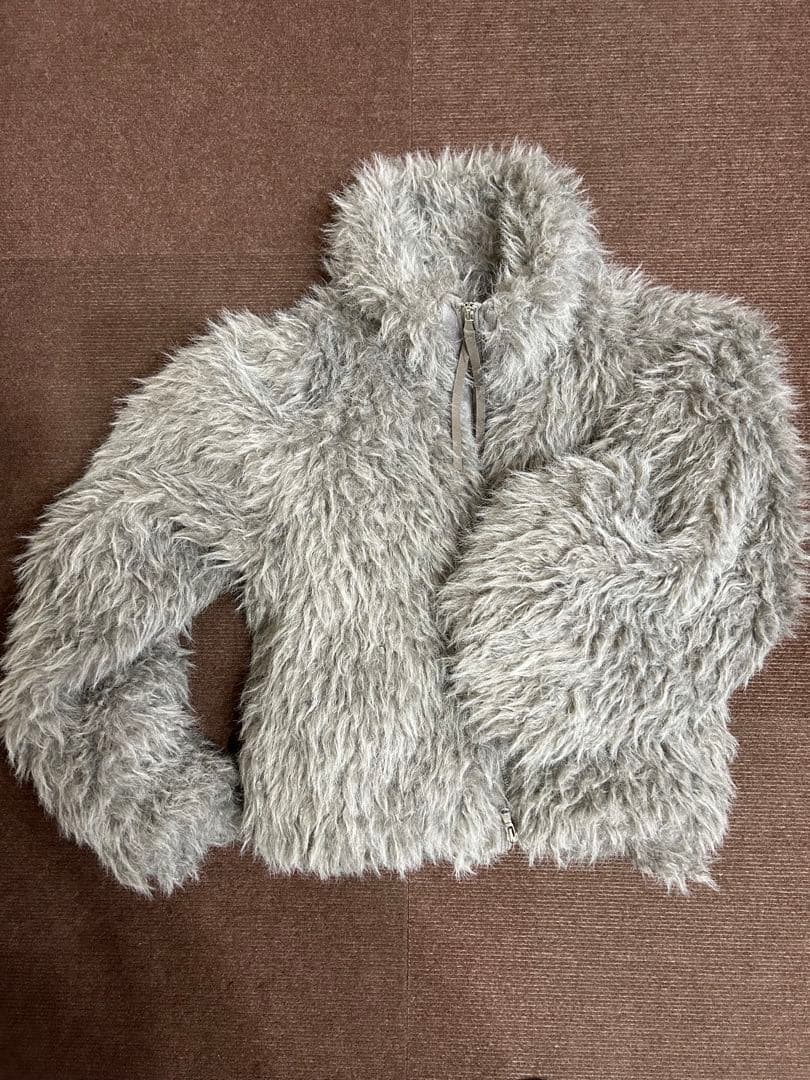 ESICA ミックスファースタンドブルゾン　モカ