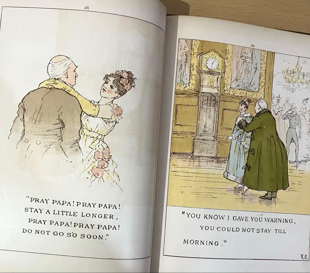 No416希少 アンティーク 古書 洋書 絵本 ビクトリアン 児童書 民謡 童謡