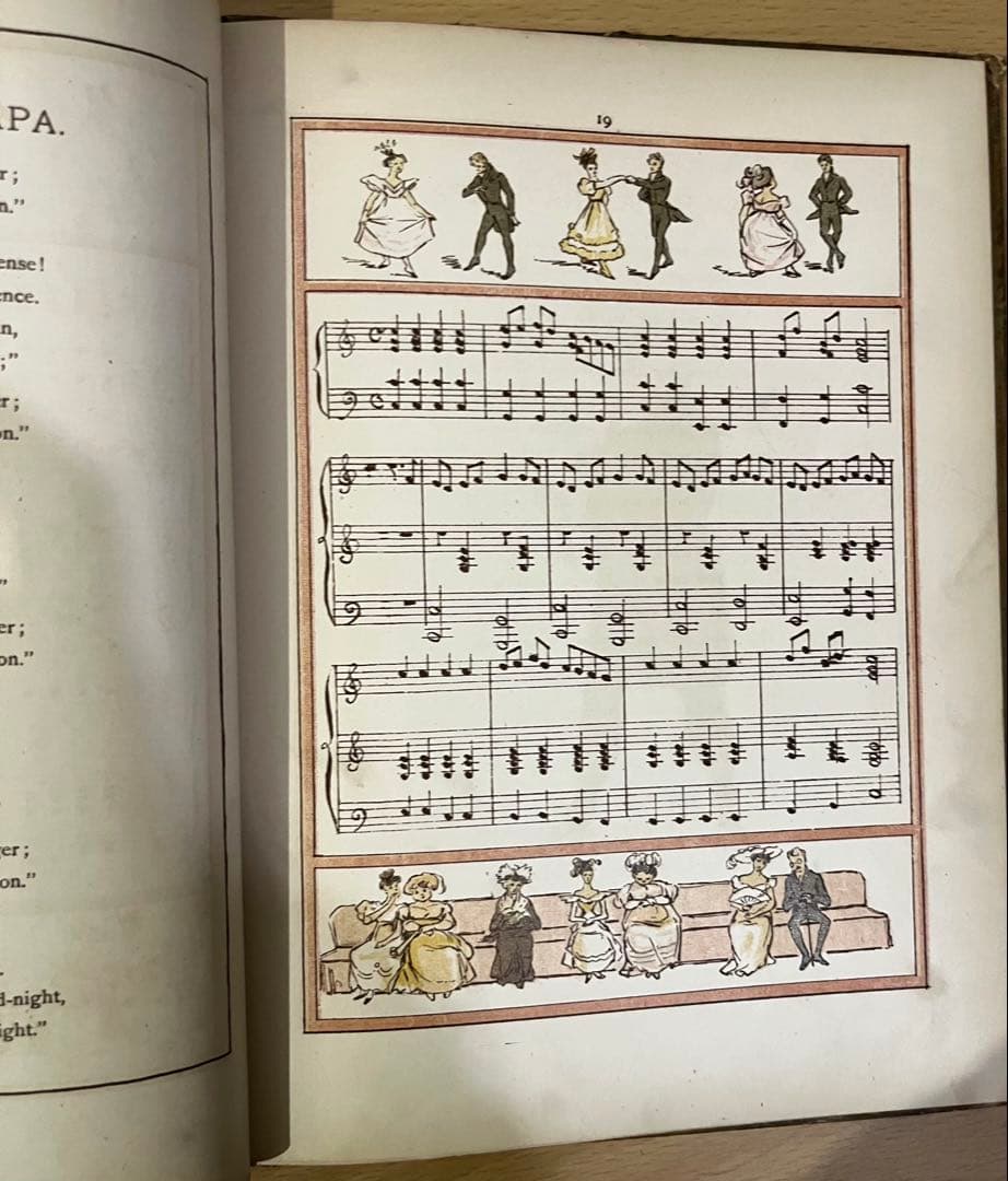 No416希少 アンティーク 古書 洋書 絵本 ビクトリアン 児童書 民謡 童謡