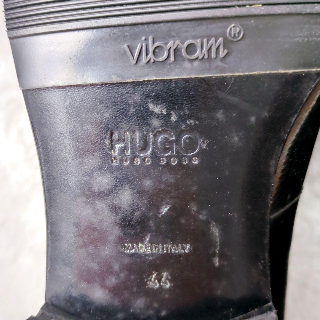 美品 ヒューゴボス ビジネスシューズ ドレスシューズ エナメル メンズ ブラウン