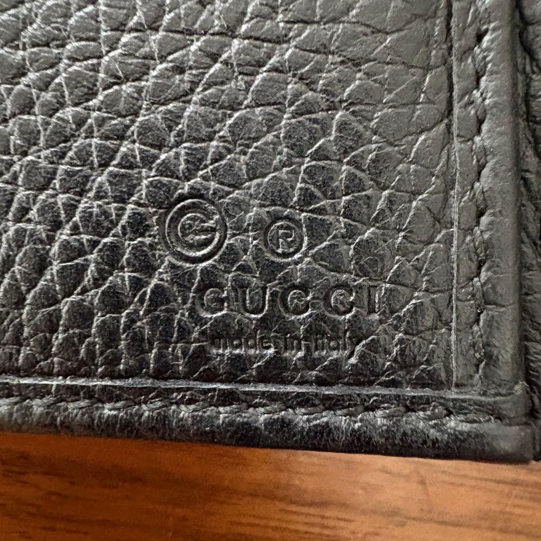 国内正規品GUCCI GGスタッズブラックレザー長財布