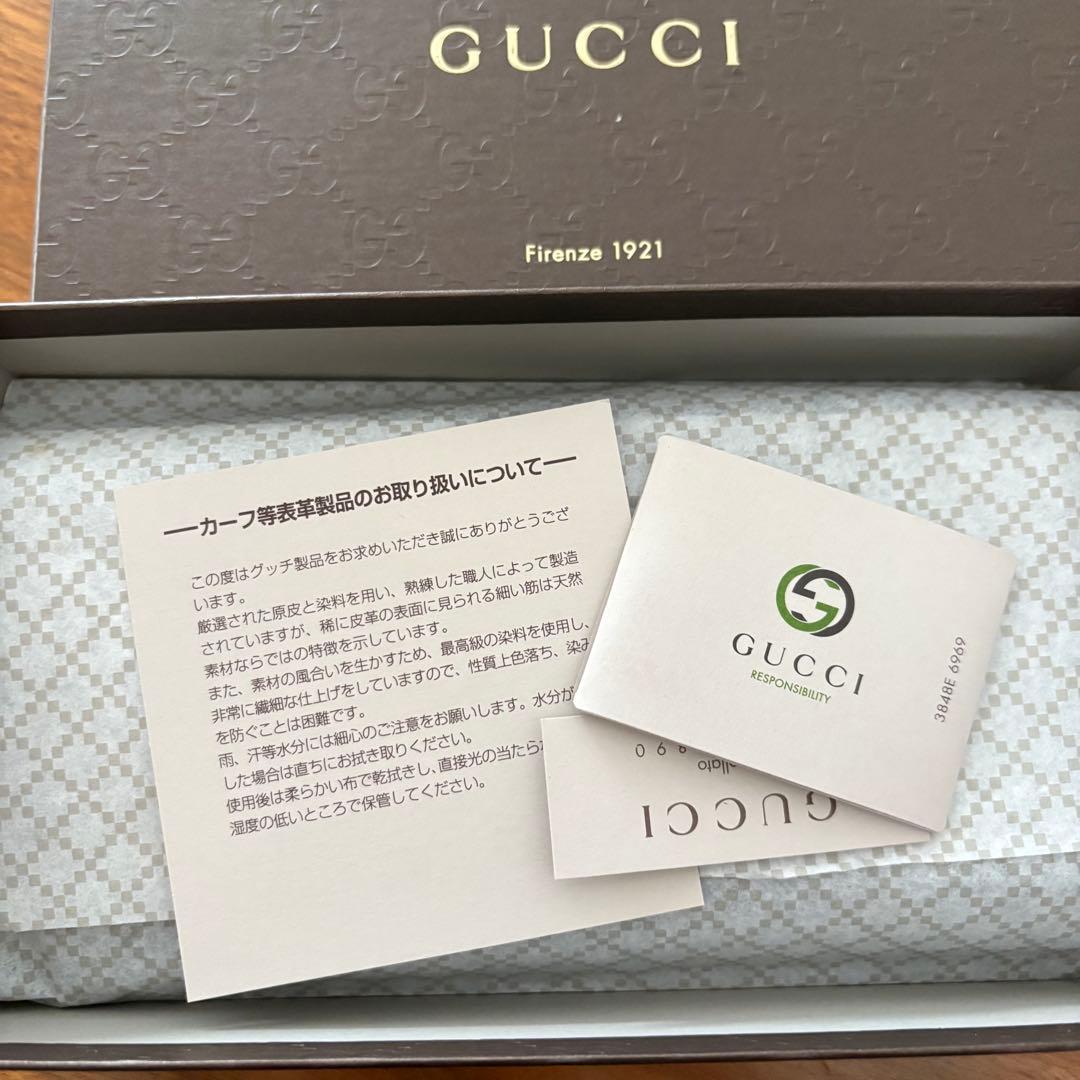 国内正規品GUCCI GGスタッズブラックレザー長財布