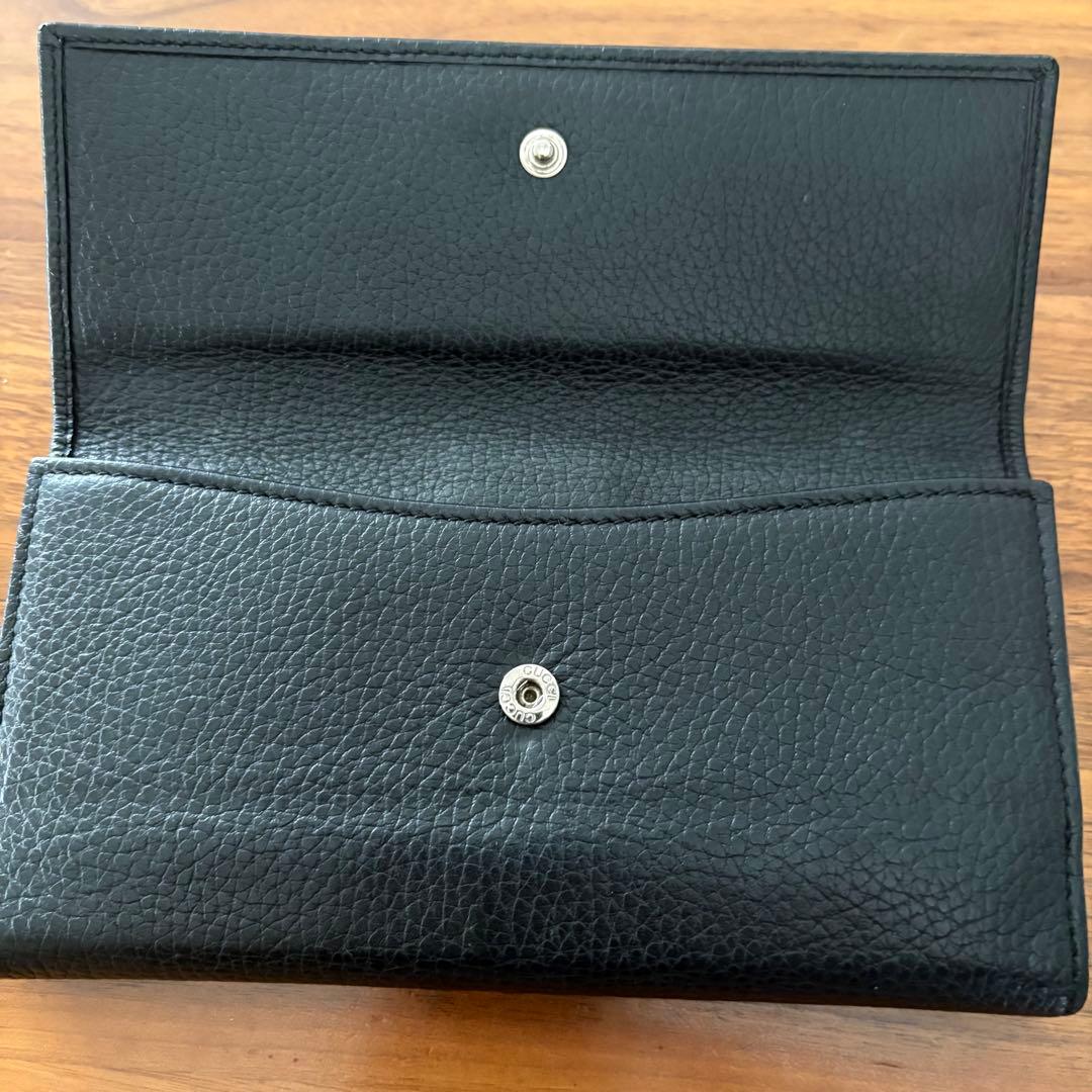 国内正規品GUCCI GGスタッズブラックレザー長財布