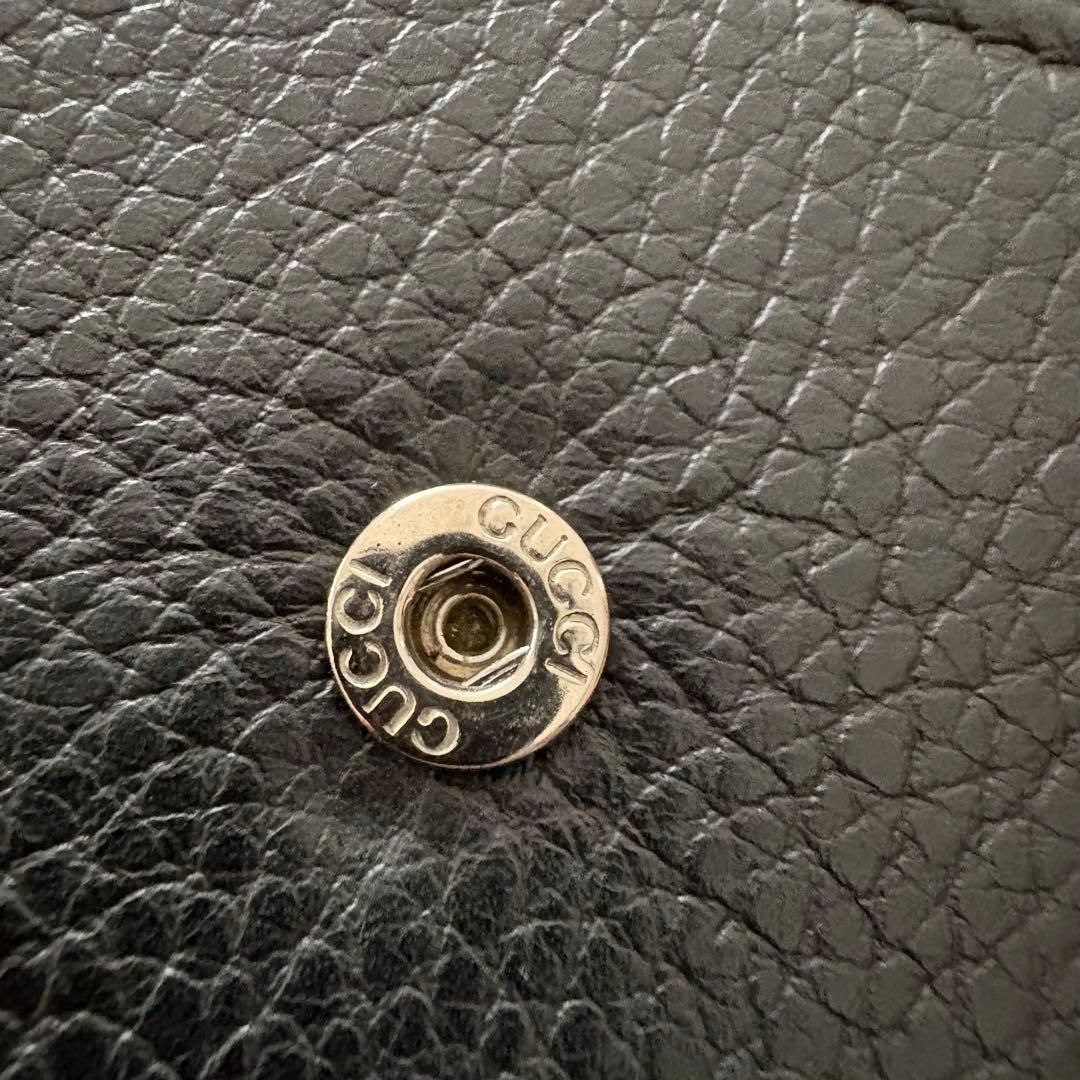 国内正規品GUCCI GGスタッズブラックレザー長財布
