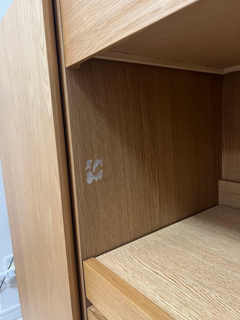 【送料込み】unico SOLK キッチンカウンター 食器棚　W1200