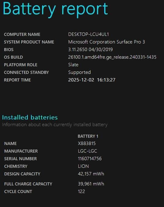 Microsoft Surface Pro3 i3 Win11 Office③