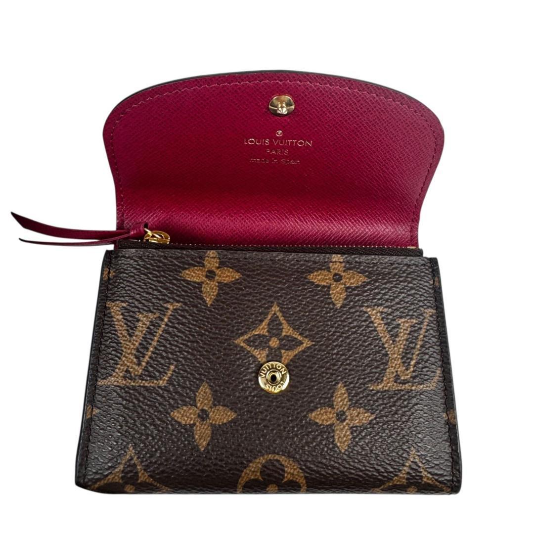 現行モデル❤極美品 ルイヴィトン　ポルトモネロザリ　フューシャ　財布