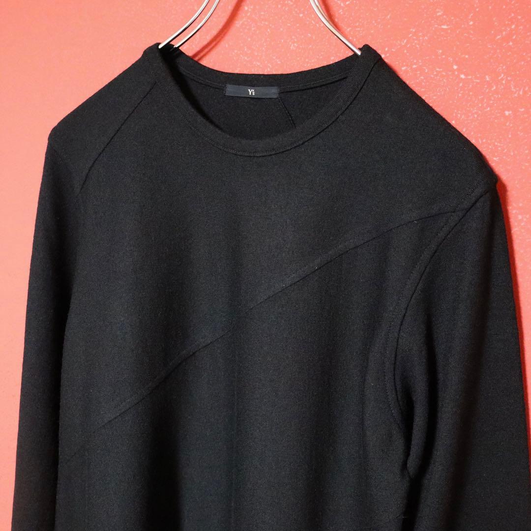 Y's ヨウジヤマモト 90s 斜めステッチ ZIGZAG 変形デザイン ロンT