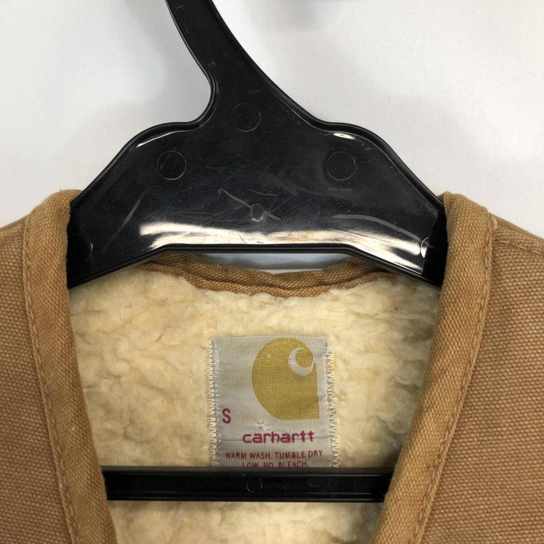 70s Vintage カーハート 裏ボア ダック地 ベスト Sサイズ