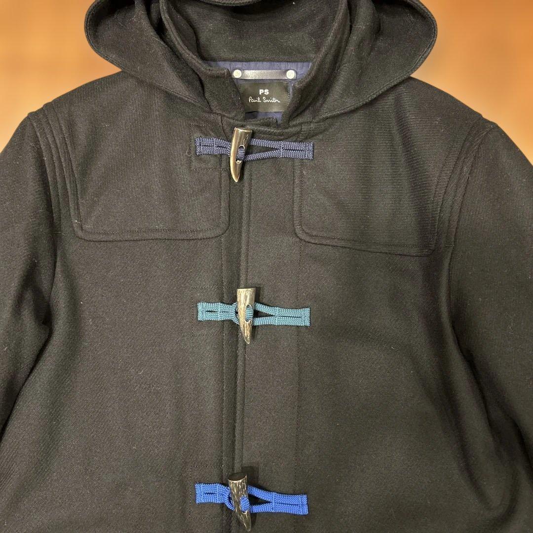 ポールスミス ブラック ダッフルコート フード付き