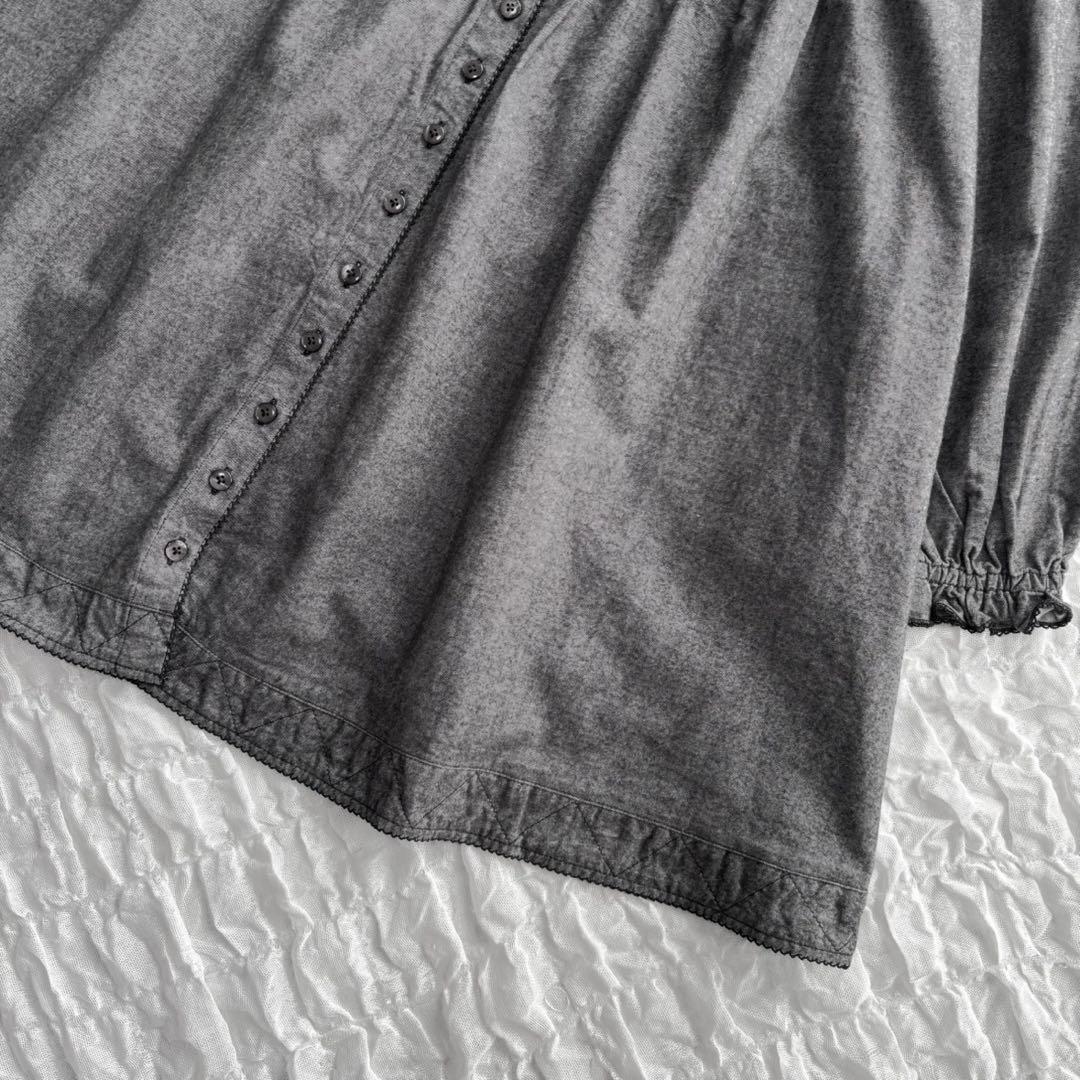 【新品未使用】 ピンクハウス ブラウス シャツ フリルカラー 花刺繍