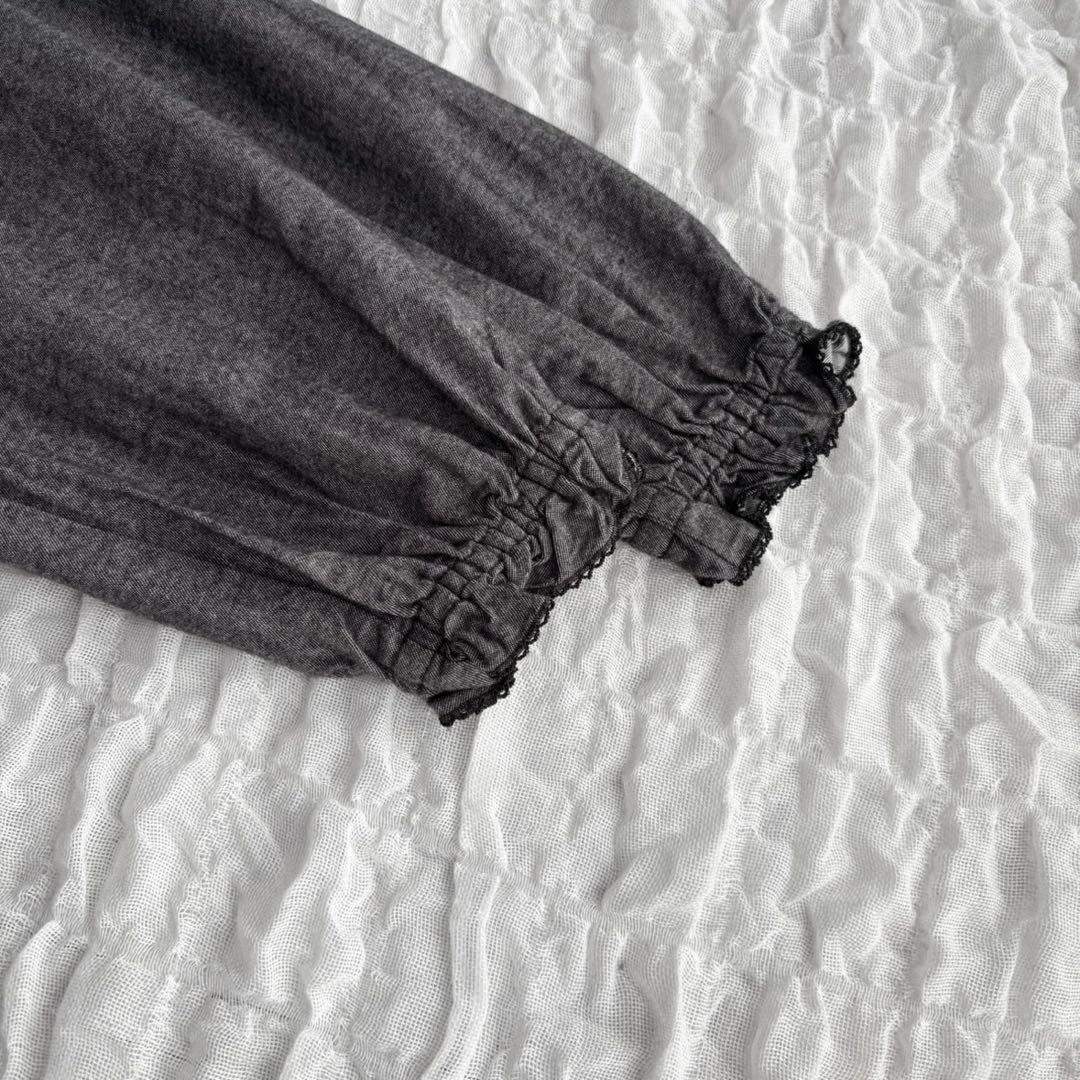 【新品未使用】 ピンクハウス ブラウス シャツ フリルカラー 花刺繍