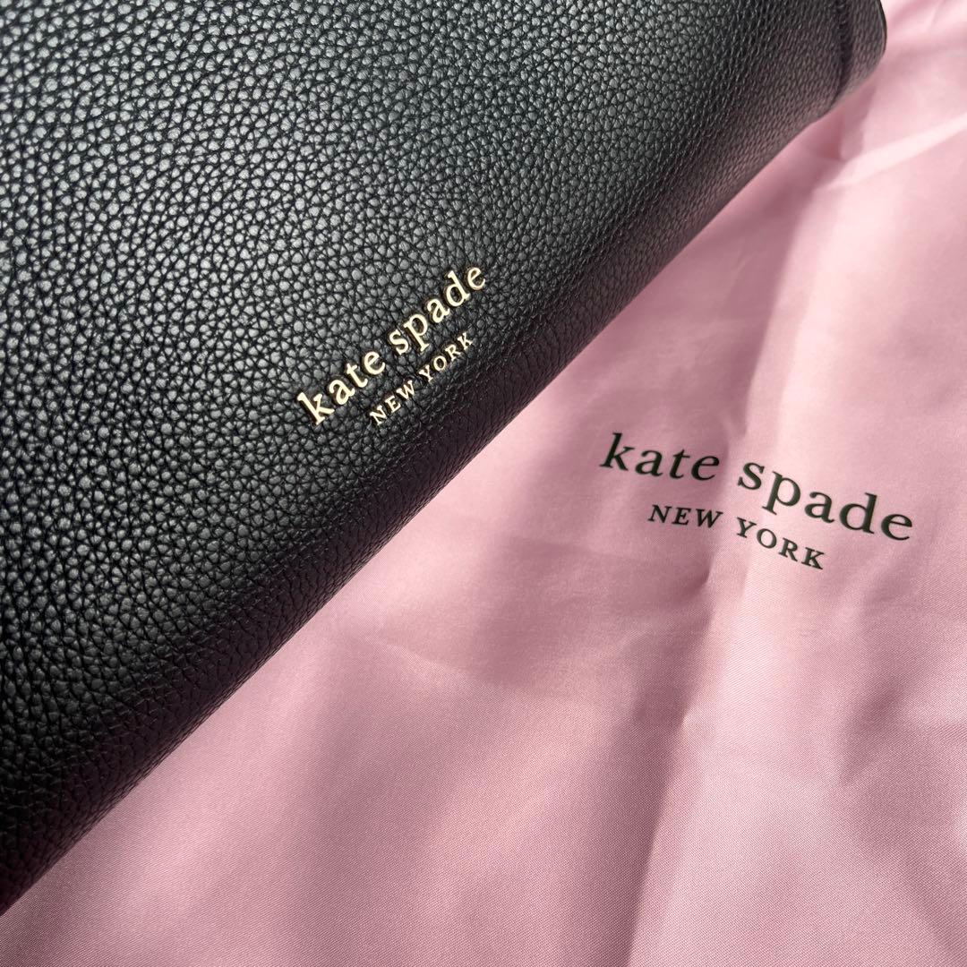 Kate Spade ブラック ノットラージ　トート A4対応バッグ