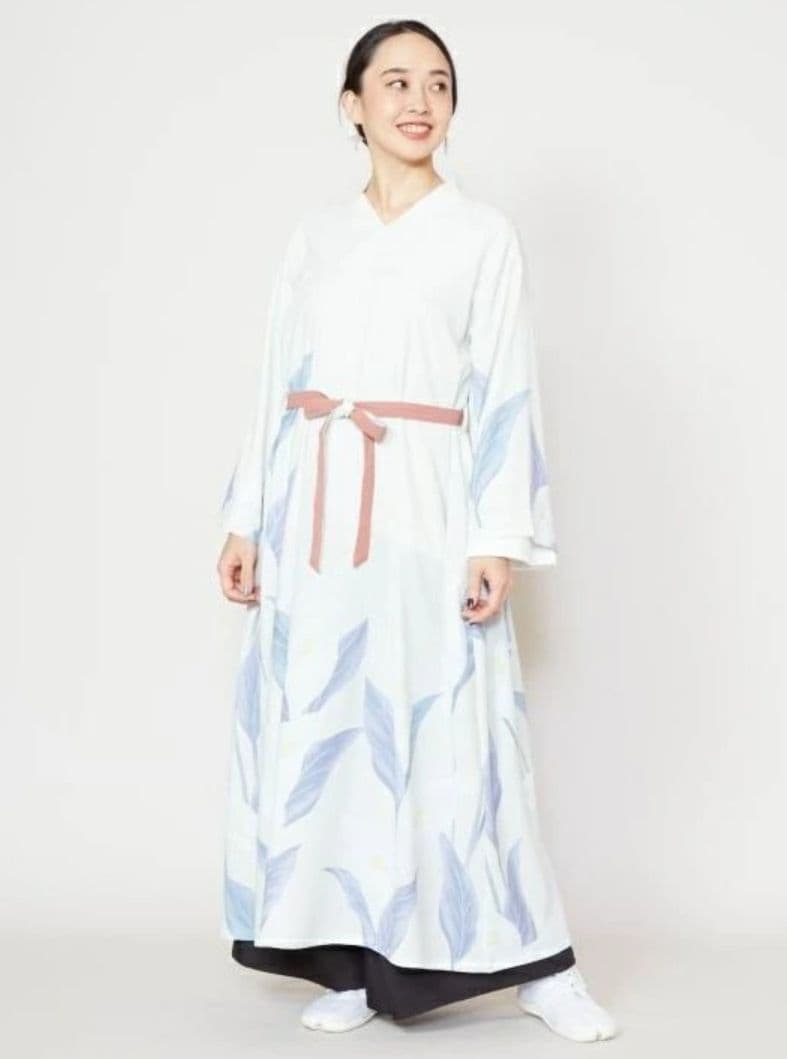 ワモノヤカヤ　新品未使用タグ付き水芭蕉羽織付きロングワンピースFREE SIZE