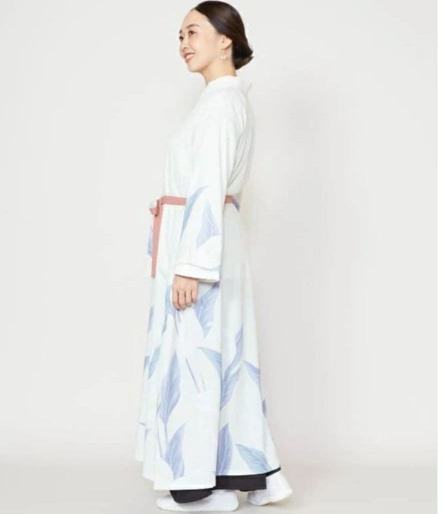 ワモノヤカヤ　新品未使用タグ付き水芭蕉羽織付きロングワンピースFREE SIZE