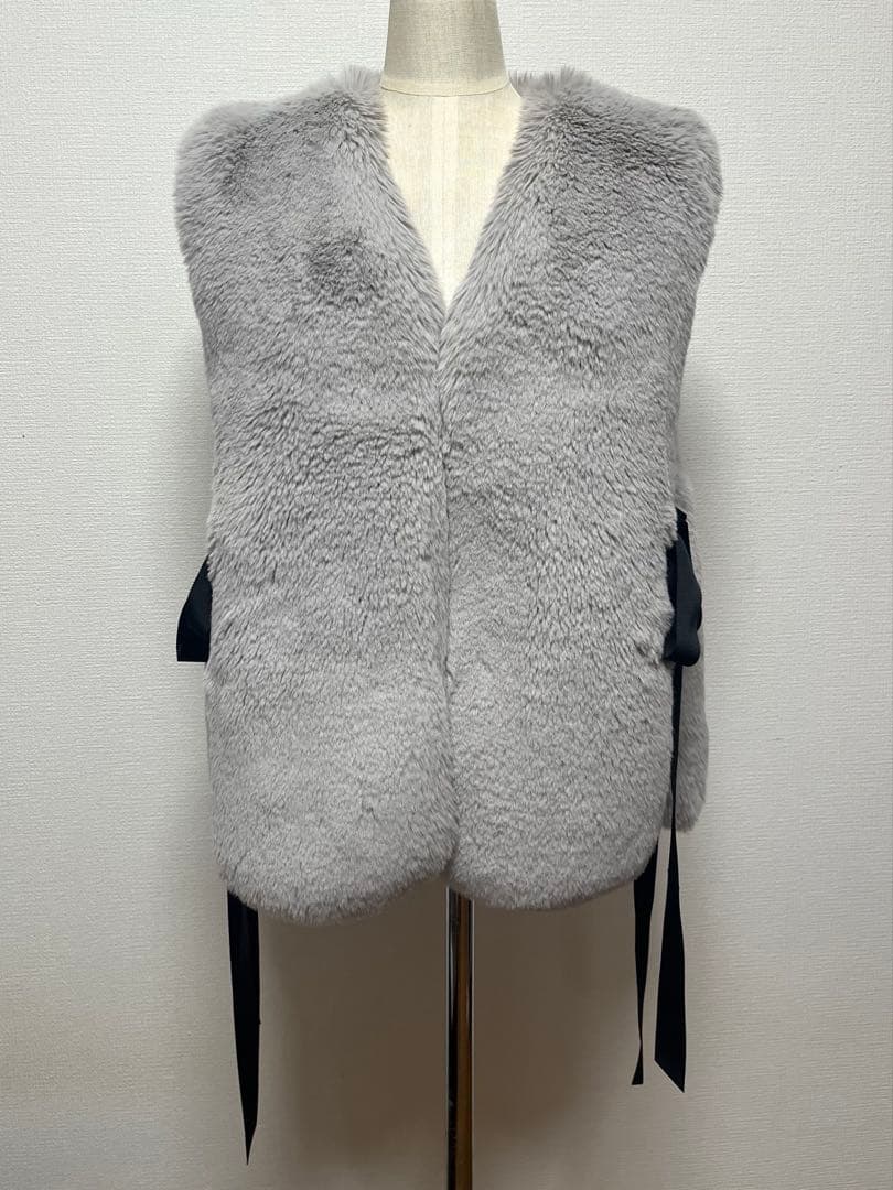 Lemonplet レモンプレット　ファーベスト　エコファー　グレー　リボン