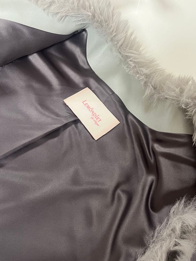 Lemonplet レモンプレット　ファーベスト　エコファー　グレー　リボン