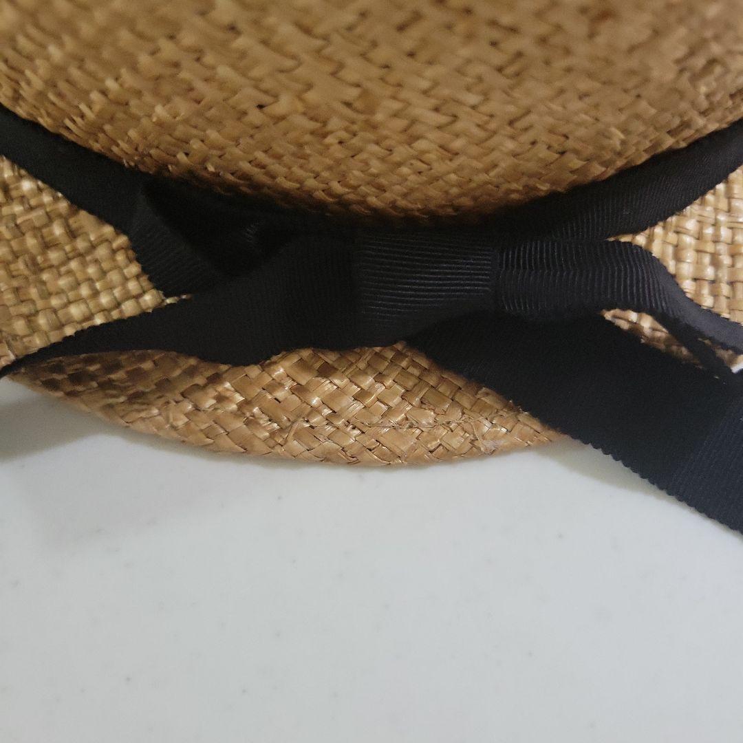 カワムラ帽子店、瑠璃、草木染めリボン、カンカン帽