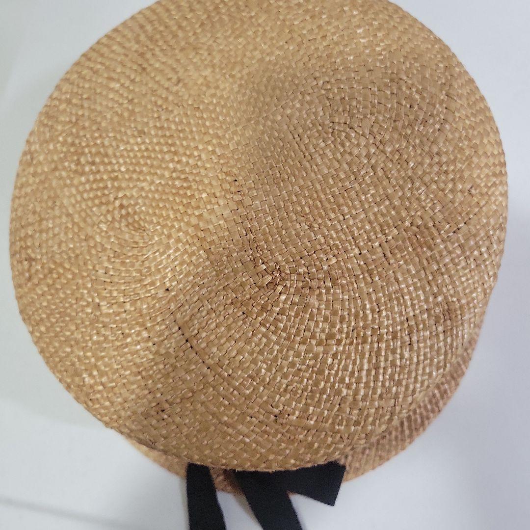 カワムラ帽子店、瑠璃、草木染めリボン、カンカン帽