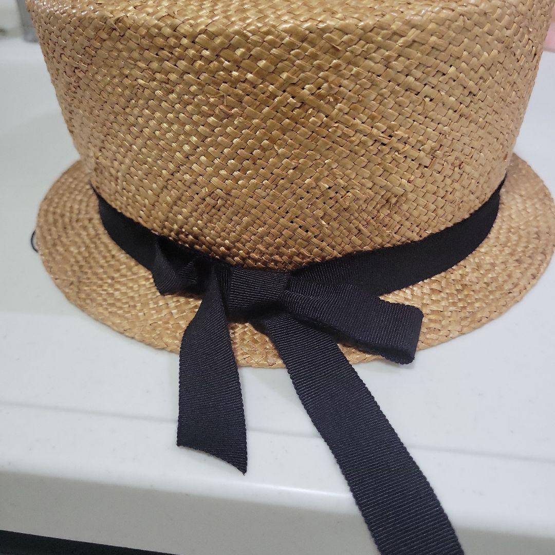 カワムラ帽子店、瑠璃、草木染めリボン、カンカン帽