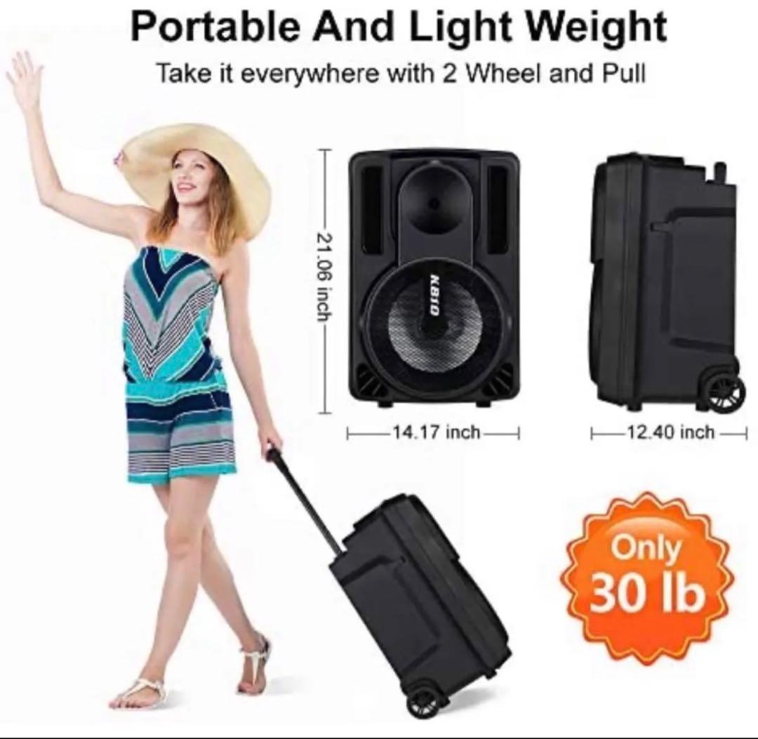 路上ライブセット/TWS KB10 ポータブルスピーカー キャスター付き