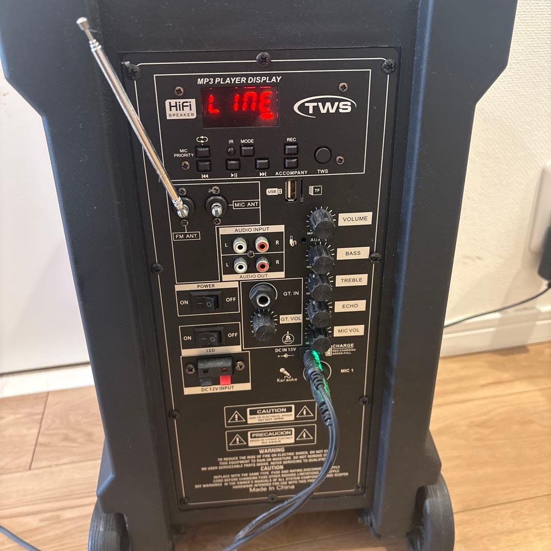 路上ライブセット/TWS KB10 ポータブルスピーカー キャスター付き