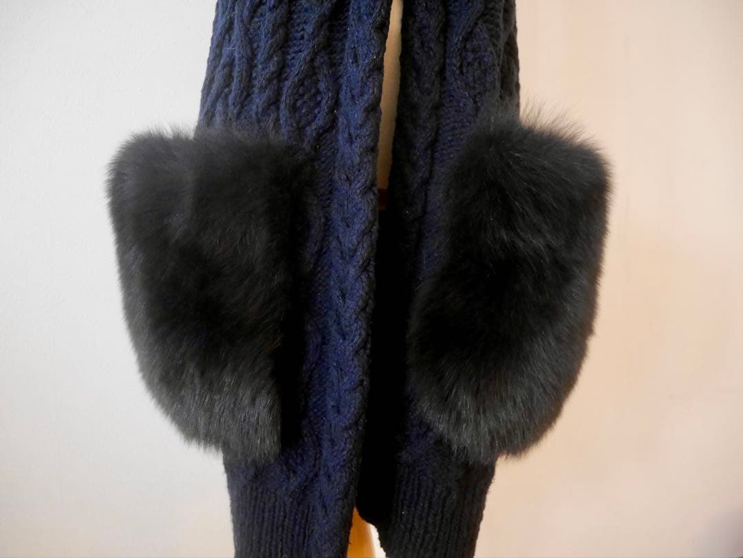 【美品！】Cruciani クルチアーニ ファーポケットニットジレ