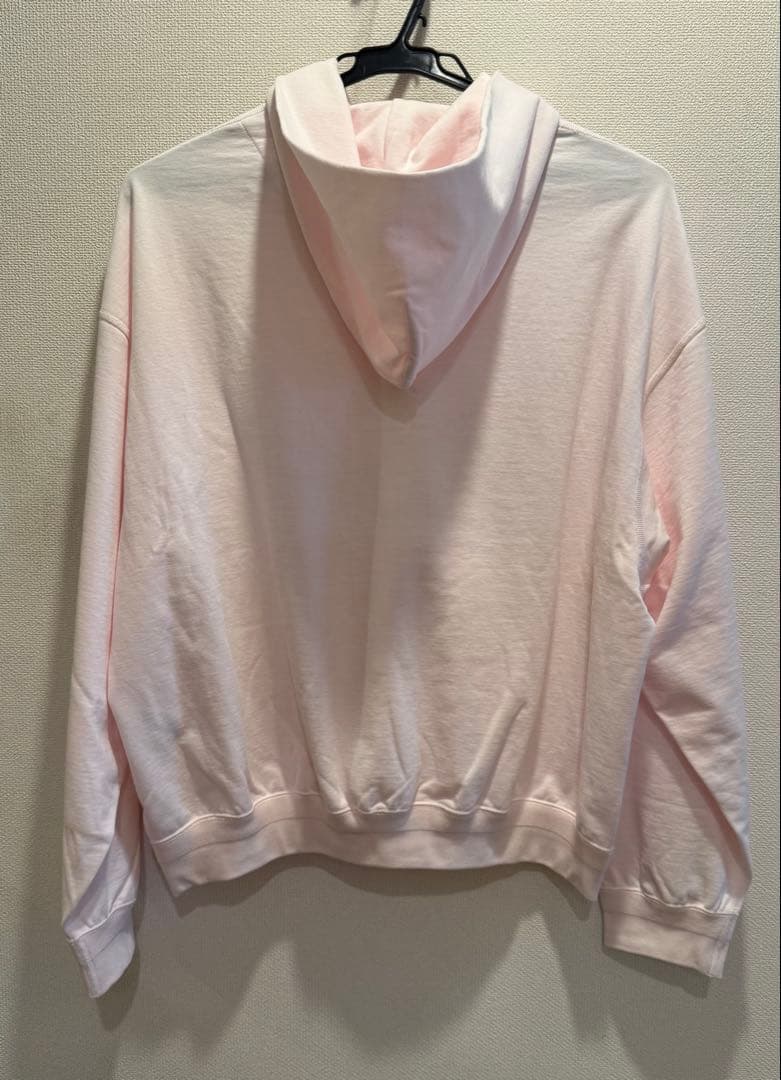 【新品未使用】Drawer ドゥロワー 今季ピンク裏毛ハーフジップフーディ