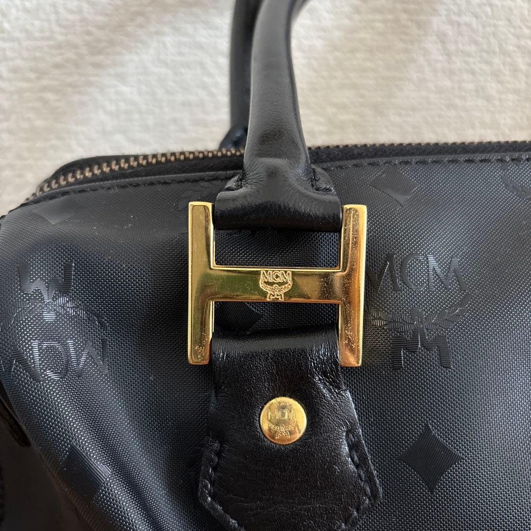 エムシーエム 2way ミニボストン モノグラム ブラック