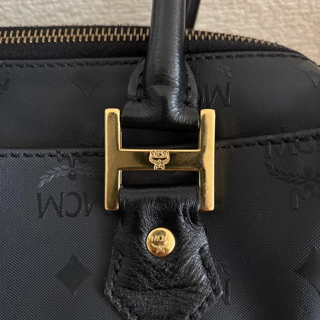 エムシーエム 2way ミニボストン モノグラム ブラック