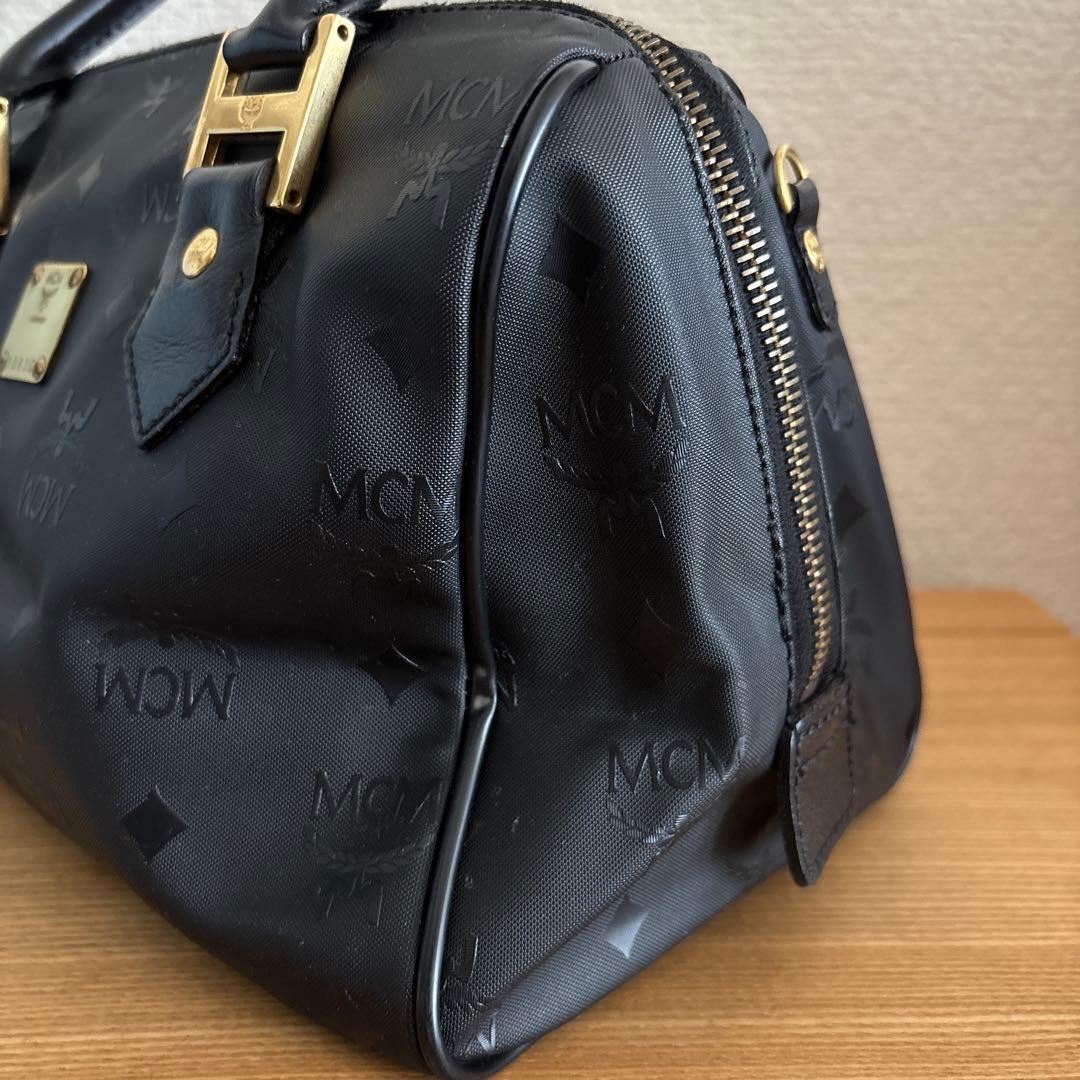 エムシーエム 2way ミニボストン モノグラム ブラック