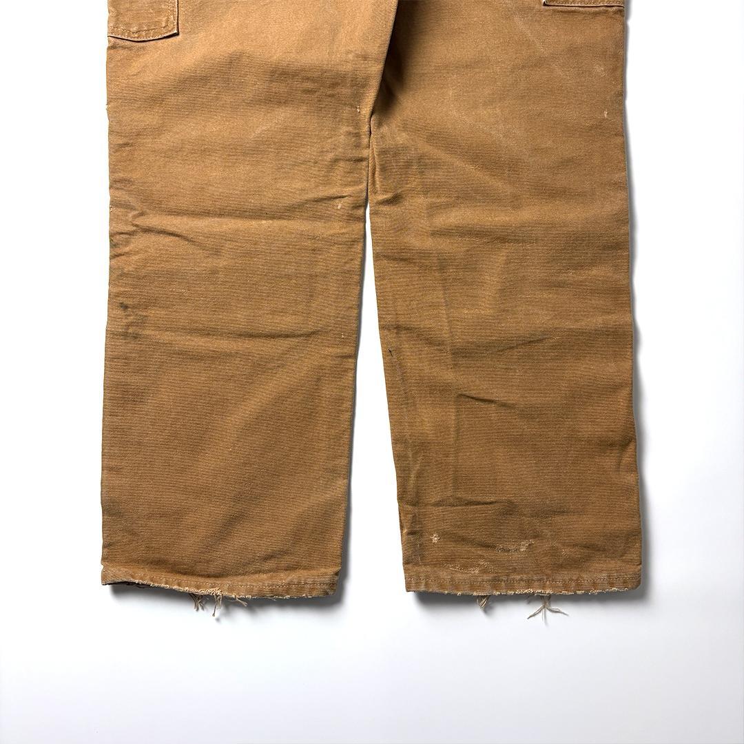 carhartt ダブルニー usa製 W32 L30 ブラウン 鬼フェード