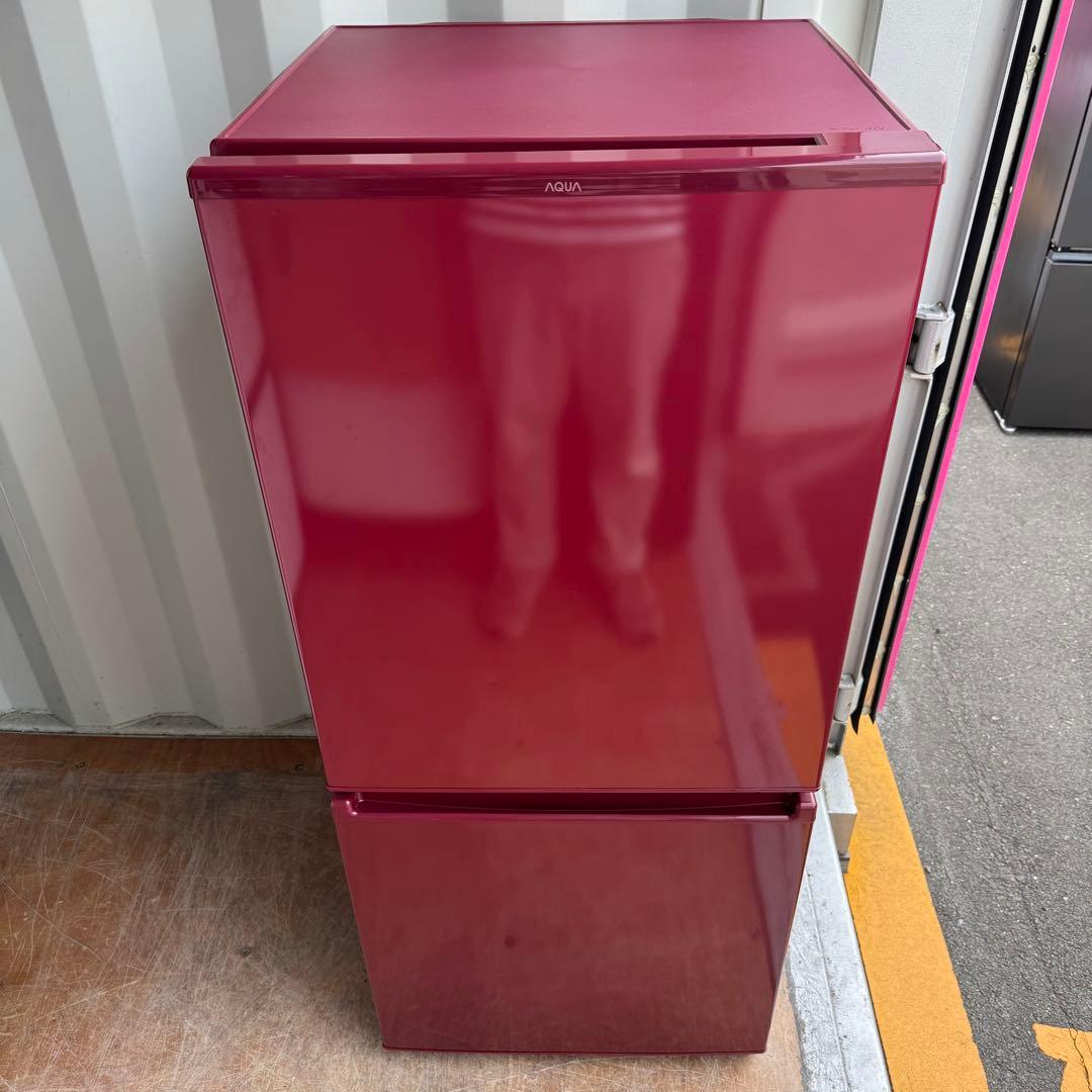 C7519★2023年製美品★アクア　冷蔵庫　赤　レッド　自動霜取り　一人暮らし