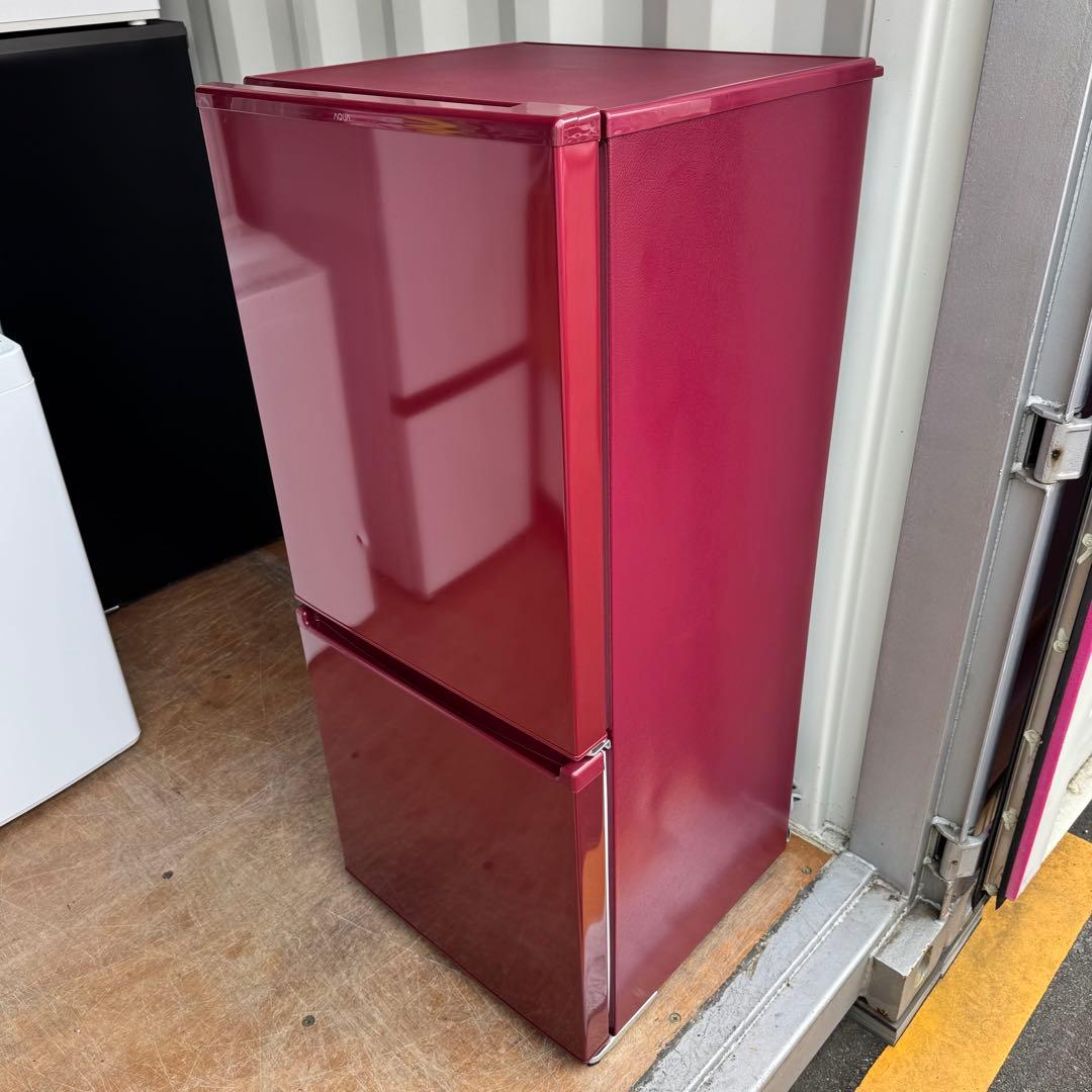 C7519★2023年製美品★アクア　冷蔵庫　赤　レッド　自動霜取り　一人暮らし