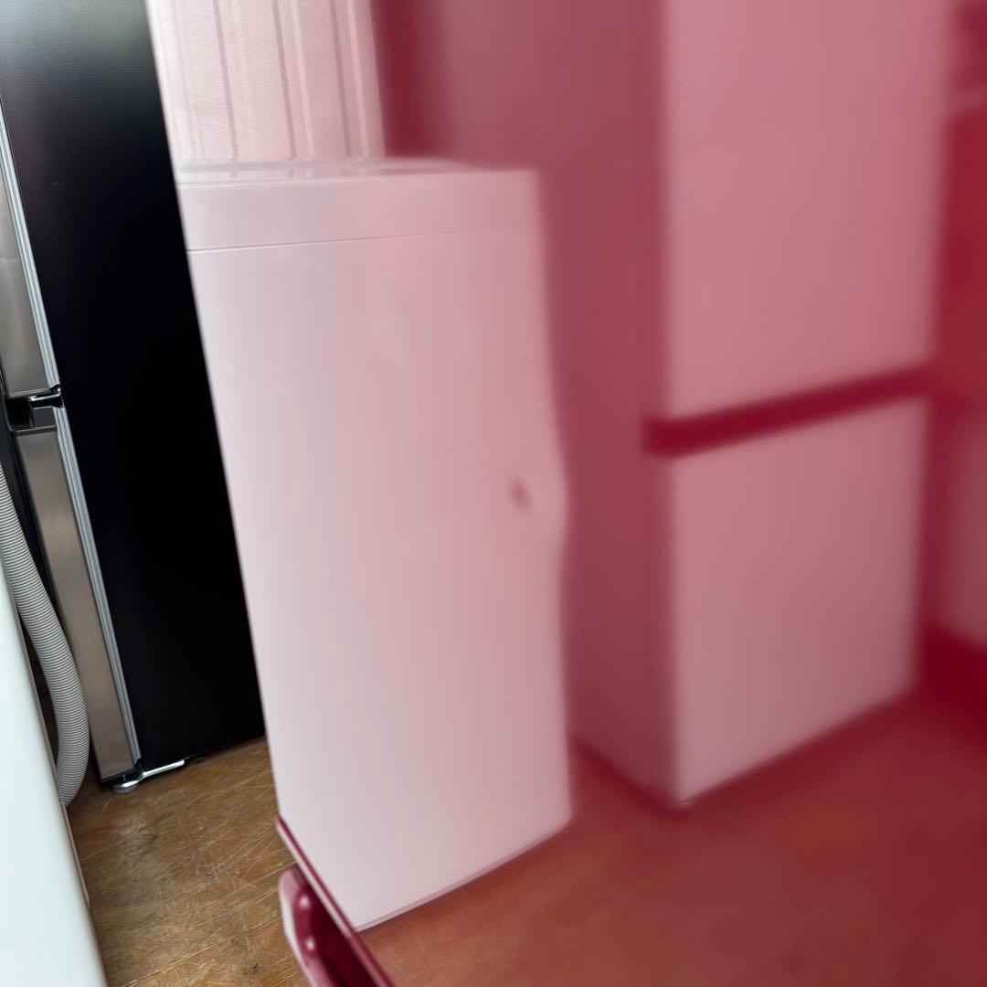 C7519★2023年製美品★アクア　冷蔵庫　赤　レッド　自動霜取り　一人暮らし