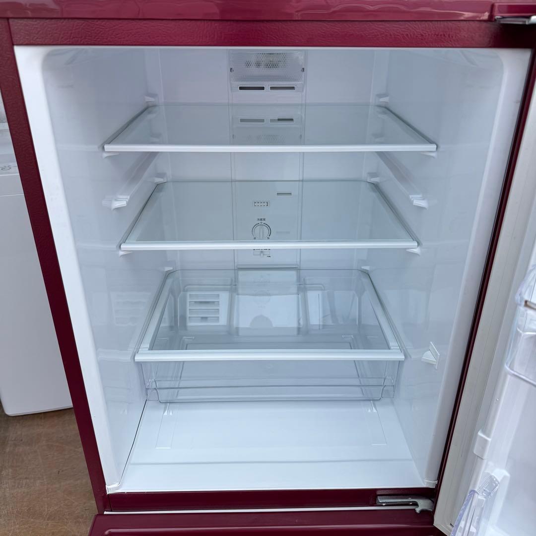 C7519★2023年製美品★アクア　冷蔵庫　赤　レッド　自動霜取り　一人暮らし