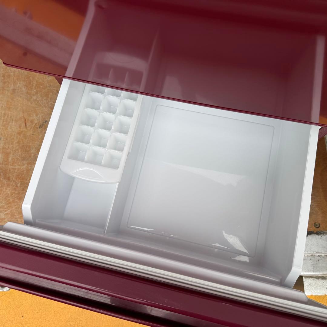 C7519★2023年製美品★アクア　冷蔵庫　赤　レッド　自動霜取り　一人暮らし