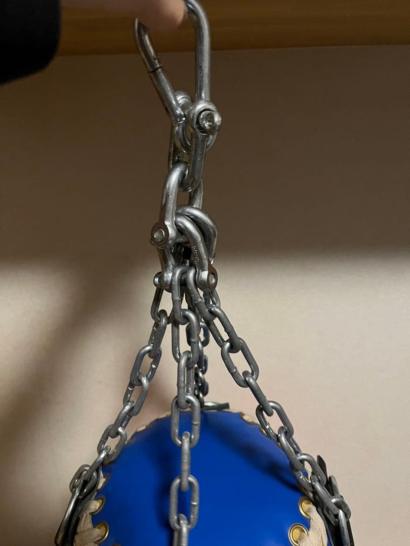 Winning ウイニング　タイミングバッグ　サンドバッグ 赤/青 チェーン付き