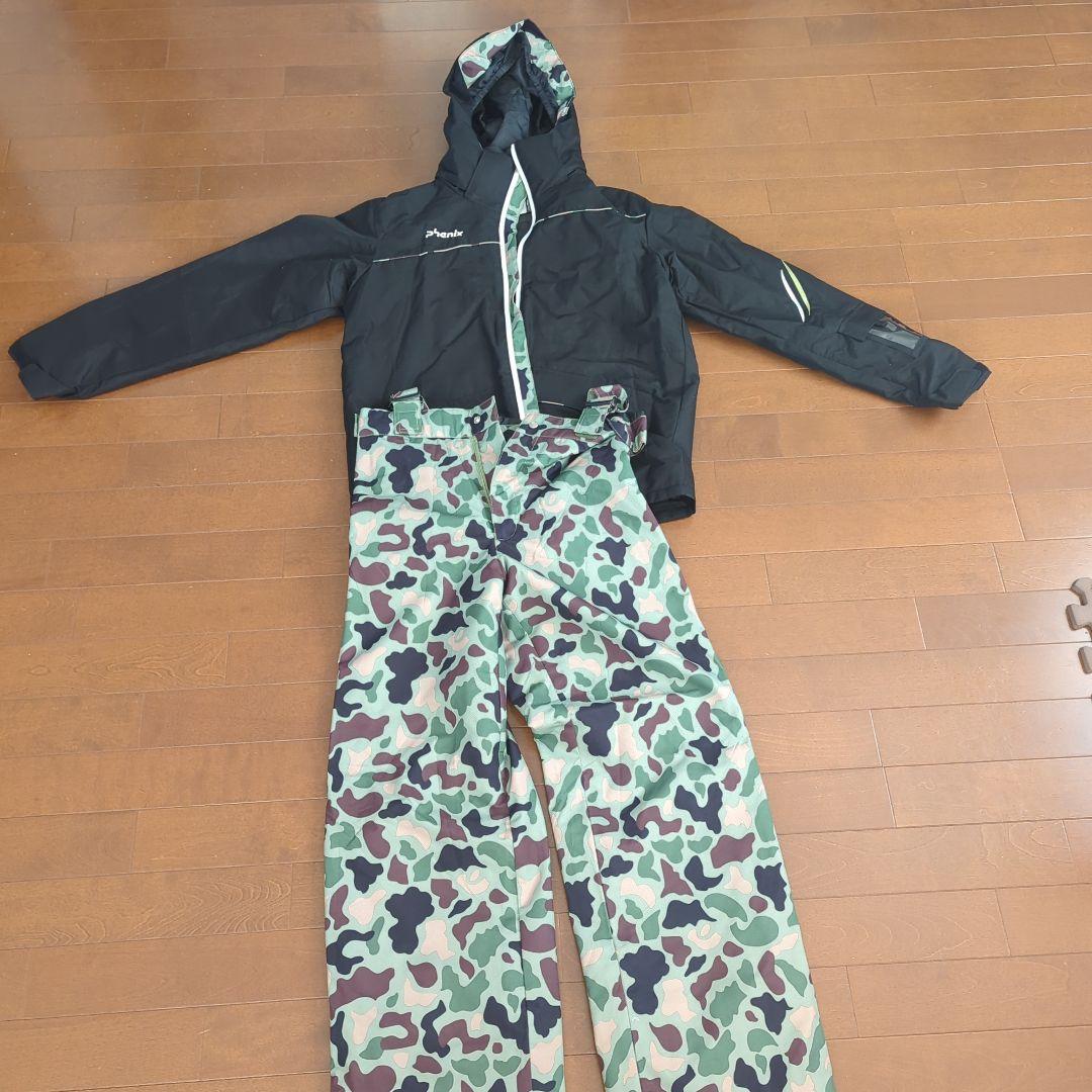 フェニックス　スキーウェア 子ども用 ブラック 迷彩 サイズ160　1回のみ使用